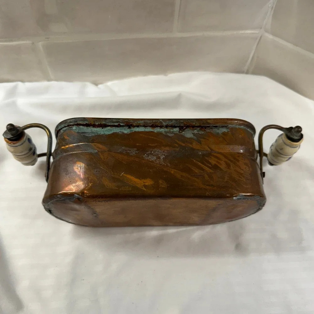 Copper Dish Replica‎ with Ceramic Handles Republic of Ireland Antiquing Process